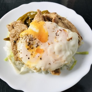 孤独のグルメ再現レシピ♪　しょうが焼目玉丼